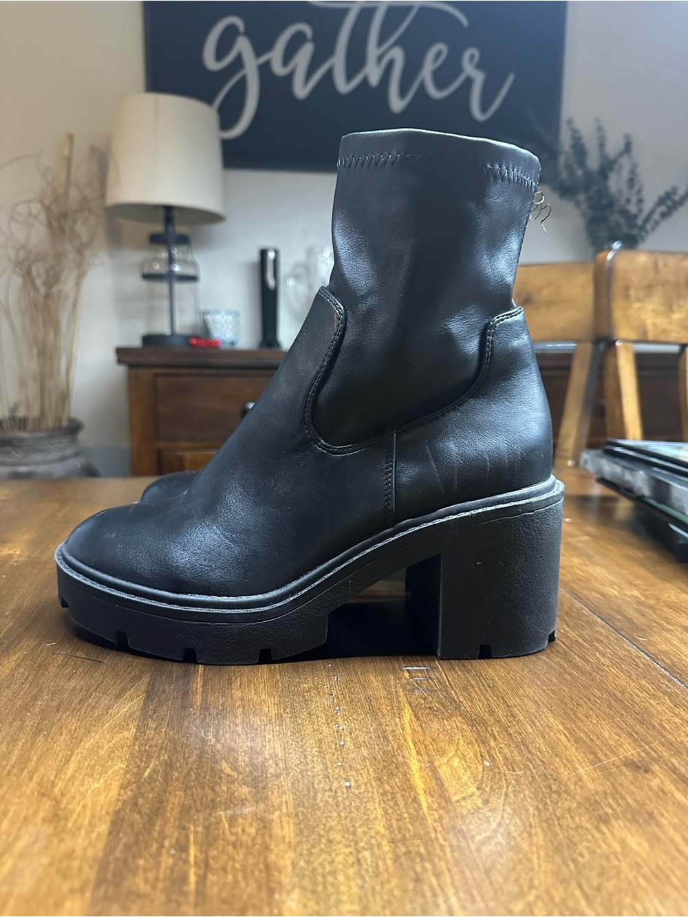 Women’s Black Block Heel Ankle Boots